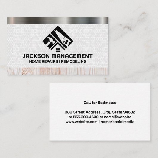 建築ツールロゴ |建物材料 名刺 (正面/裏面)