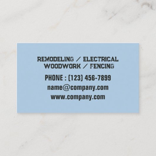 建築ツール改修修理便利屋 名刺 (裏面)