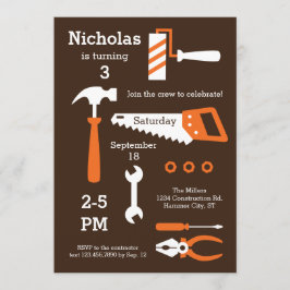 建築ツール誕生日招待状 招待状