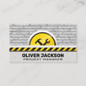 建築ツール |レンガの壁の背景 名刺 (正面)