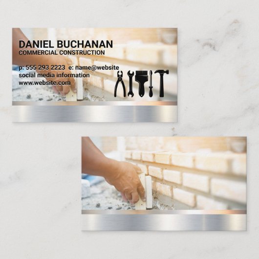 建築ツール | レンガ層 名刺 (正面/裏面)