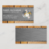 建築ツール |丸鋸 |鉄鋼と木材 名刺 (正面/裏面)