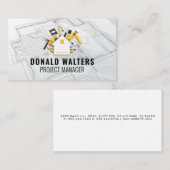 建築ツール |回路図の背景 名刺 (正面/裏面)