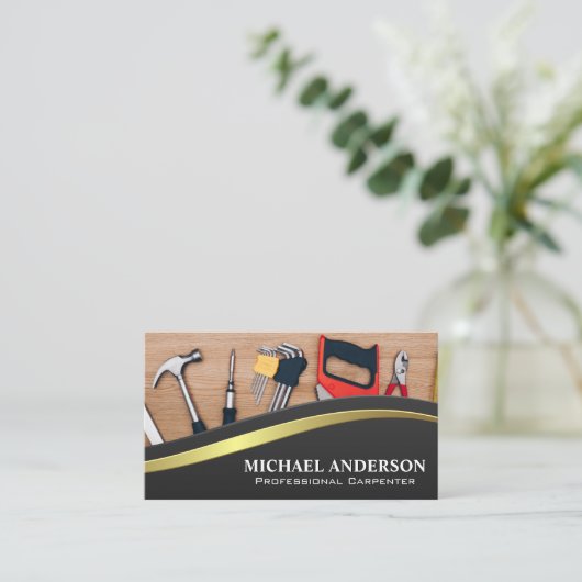 建築ツール | 大工 名刺 (スタンド正面)