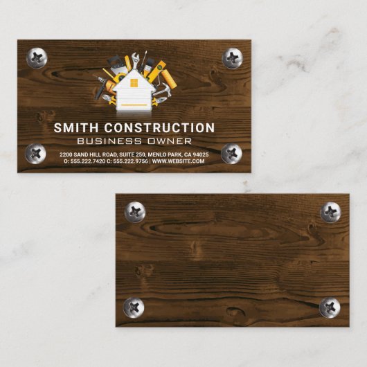 建築ツール |木製ねじ 名刺 (正面/裏面)