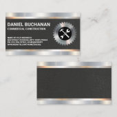 建築ツール |金属トリム名刺 名刺 (正面/裏面)