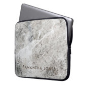 建築テクスチャ白い大理石のグラニット ラップトップスリーブ (正面左)