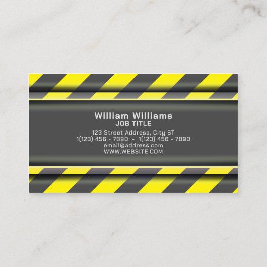 建築テストライプープフェイク金属 名刺 (裏面)
