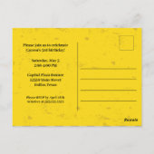 建築テープフォトイエロー子供の誕生日パーティー ポストカード (裏面)