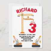 建築テーマキッドの誕生日パーティーへの招待 招待状 (正面)