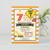 建築テーマキッドの誕生日パーティーへの招待 招待状 (スタンド正面)