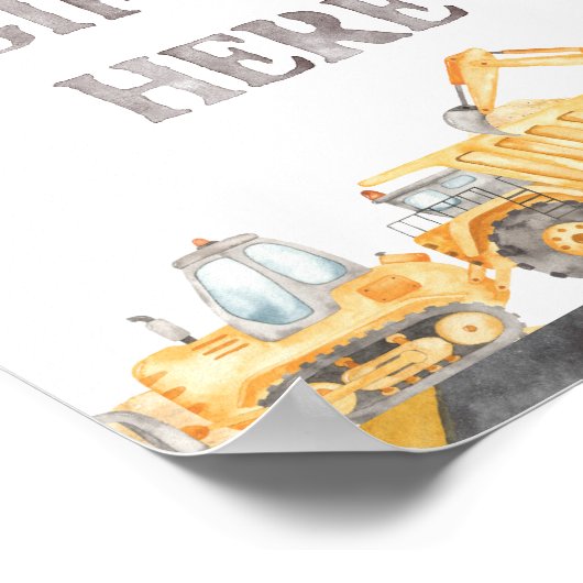 建築テーマギフト降車駅標識 ポスター (角)