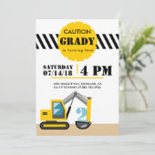 建築テーマショベルブラックとイエロー第2の第 招待状 (スタンド正面)