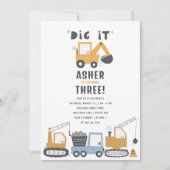 建築テーマディグイットバースデーパーティー 招待状 (正面)