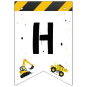 建築テーマトラックキッズ任意の年齢誕生日 バンティングフラッグ (第2の旗)