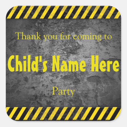 建築テーマパーティー スクエアシール (正面)