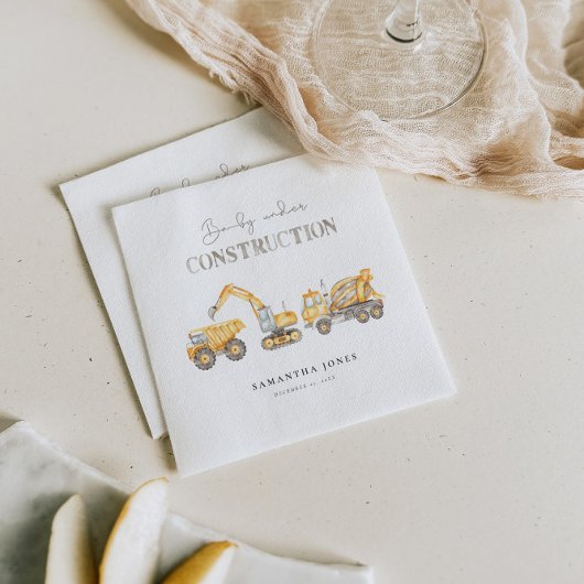 建築テーマベビーシャワー スタンダードカクテルナプキン