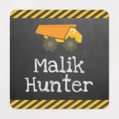 建築テーマ子供の衣服名ラベル ラベル (デザイン1)