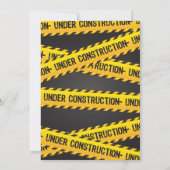 建築テーマ誕生日ダンプトラックパーティー 招待状 (裏面)