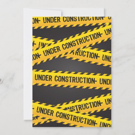 建築テーマ誕生日ダンプトラックパーティー 招待状 (裏面)