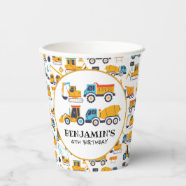建築テーマ誕生日ダンプトラックパーティー 紙コップ