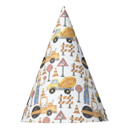 建築テーマ誕生日パーティー パーティーハット (正面)