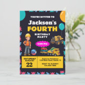 建築テーマ誕生日パーティー 招待状 (スタンド正面)