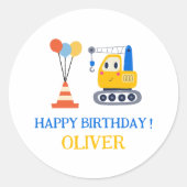 建築テーマ誕生日プレゼント ラウンドシール (正面)