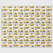 建築テーマ車両パターンパーティーギフト ラッピングペーパー (フラット)