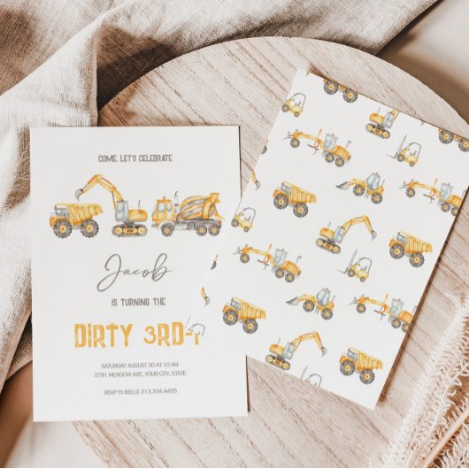 建築テーマ3rd誕生日招待状 招待状