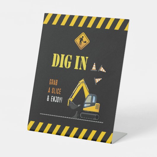 建築テーマDig Inパーティーテーブル符号Decor 台座サイン (正面)