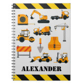 建築ディガーキッズノーパーソナライズされたトブック ノートブック (正面)