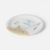 建築ディガーダンプトラック誕生日 ペーパープレート (アングル)