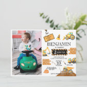 建築ディガートラック1st誕生日パーティー 招待状 (スタンド正面)