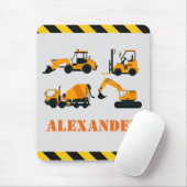 建築ディガーパーソナライズされたキッズマウスマット マウスパッド (マウス)