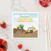 建築ディガーボーイズバースデーパーティー スタンダードカクテルナプキン (インサイチュ)