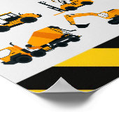 建築ディガー誕生日パーティー歓迎ポスター ポスター (角)