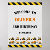 建築ディガー誕生日パーティー歓迎ポスター ポスター (正面)