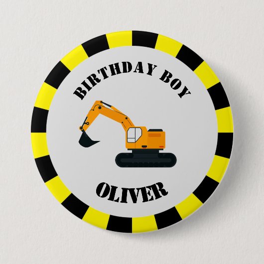 建築ディガー誕生日ボーイバッジ 缶バッジ (正面)