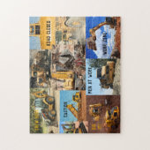 建築トラクタコラージュ ジグソーパズル (縦)
