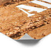 建築トラクターカスタムメッセージ ポスター (角)