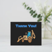 建築トラクター、誕生日ありがとう！ ポストカード (スタンド正面)