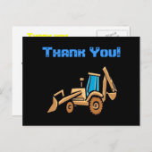 建築トラクター、誕生日ありがとう！ ポストカード (正面/裏面)