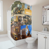 建築トラックとトラクター シャワーカーテン (インサイチュ)