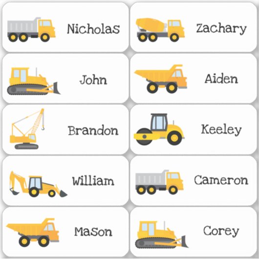 建築トラックの党の好意 シール (正面)