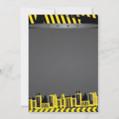 建築トラックの誕生日パーティーの招待 招待状 (裏面)