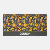 建築トラックの道路工事 デスクマット (正面)