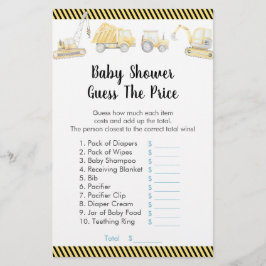 建築トラックは、価格シャワーゲームを推測