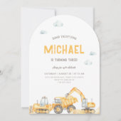 建築トラックアーチ型誕生日招待状 招待状 (正面)