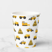 建築トラックキッド誕生日 紙コップ (正面)